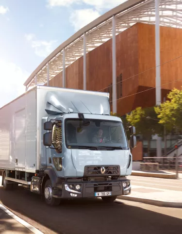 Renault Trucs D driving in town