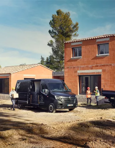Renault Trucks Master Van and Chassis on a construction site