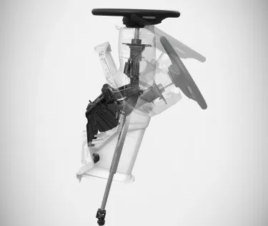 Adjustment range of the new steering column